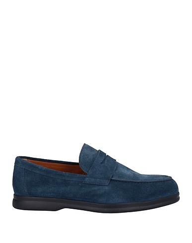 DOUCAL'S Loafers Slate blue Leather