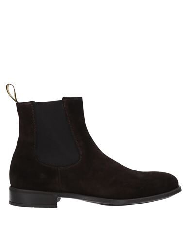 Doucal's Round-headed Short Boots In Dark Brown