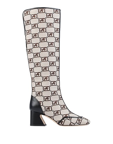 ALBERTA FERRETTI Boots Sand Leather, Textile fibres