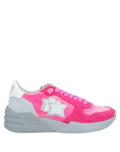 ATLANTIC STARS Sneakers Fuchsia Leather, Textile fibers