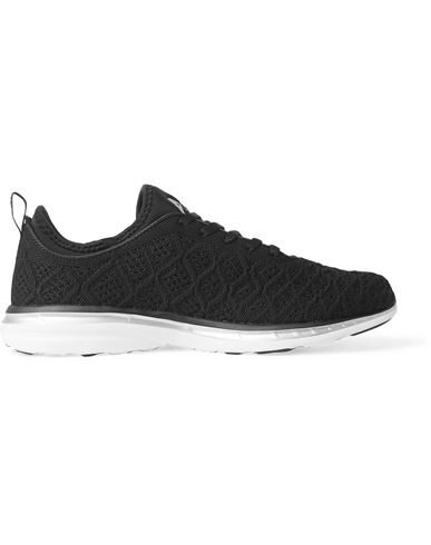 Apl Athletic Propulsion Labs Techloom Wave Ribbed Knit Sneakers In Black
