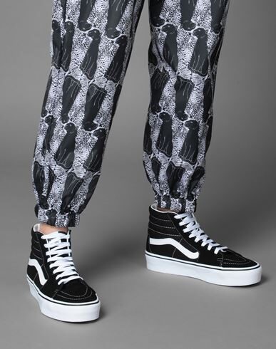 Shop Vans Ua Sk8-hi Platform 2.0 Woman Sneakers Black Size 8 Textile Fibers, Leather