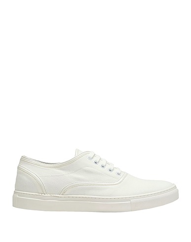 8 by YOOX Sneakers CANVAS LOW-TOP SNEAKER
 White 100% Cotton