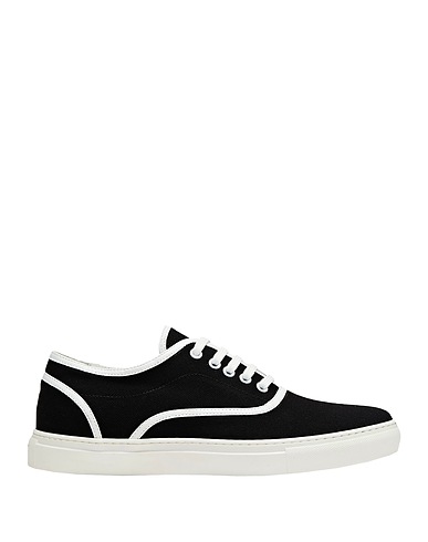 8 by YOOX Sneakers CANVAS LOW-TOP SNEAKER
 Black 100% Cotton