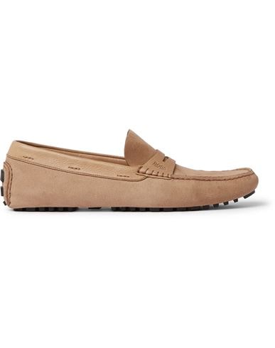 Hugo Boss Loafers In Camel