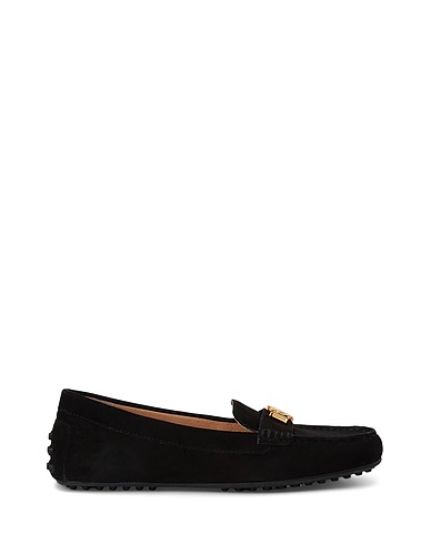 LAUREN RALPH LAUREN モカシン BARNSBURY SUEDE LOAFER
 ブラック 羊革（シープスキン）