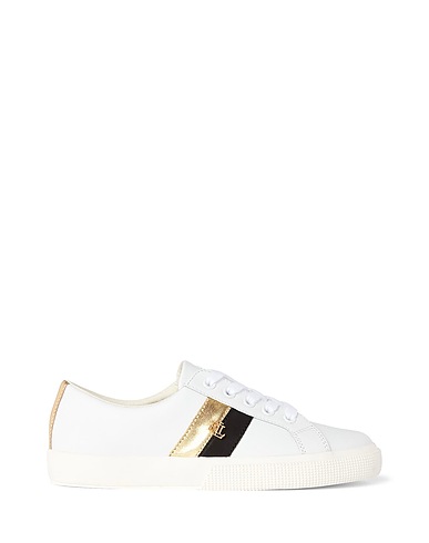 LAUREN RALPH LAUREN Sneakers JANSON II ACTION LEATHER SNEAKER
 White Leather