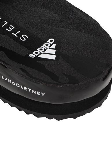 Adidas By Stella Mccartney Latte Two-strap Slides In Black