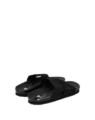 Adidas By Stella Mccartney Latte Two-strap Slides In Black