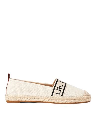 LAUREN RALPH LAUREN LAUREN RALPH LAUREN CAYLEE TWO-TONE CANVAS ESPADRILLE WOMAN ESPADRILLES IVORY SIZE 5.5 COTTON, BOVIN,17026931GT 7