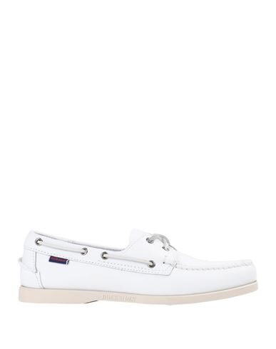 Shop Sebago Docksides Portland Man Loafers White Size 8.5 Soft Leather