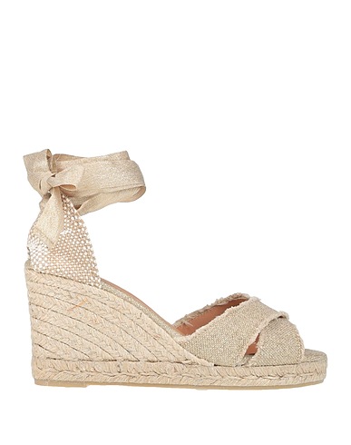 CASTAÑER Espadrilles Gold Gewebefasern