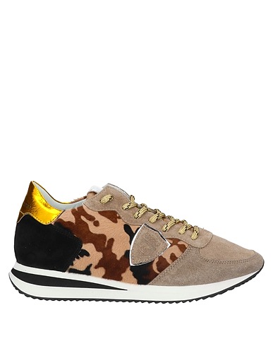 PHILIPPE MODEL Sneakers Sand Leather, Textile fibres