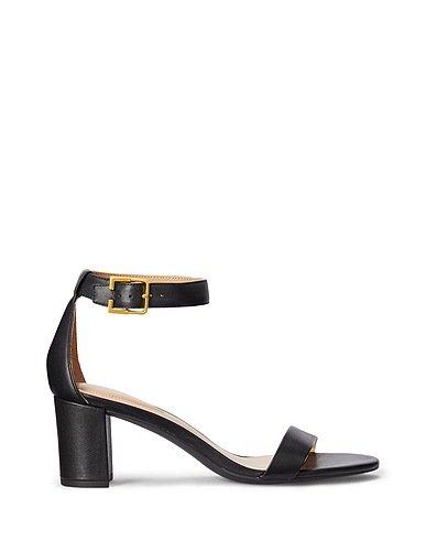 LAUREN RALPH LAUREN Sandals WAVERLI NAPPA LEATHER SANDAL
 Black Leather