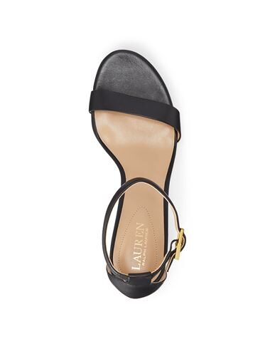 Ralph Lauren Waverli Sandals In Black In Black