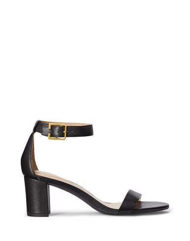 Ralph Lauren Waverli Sandals In Black In Black