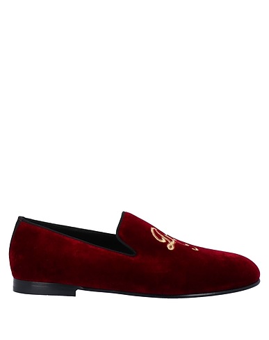 DOLCE&GABBANA Loafers Burgundy Textile fibers