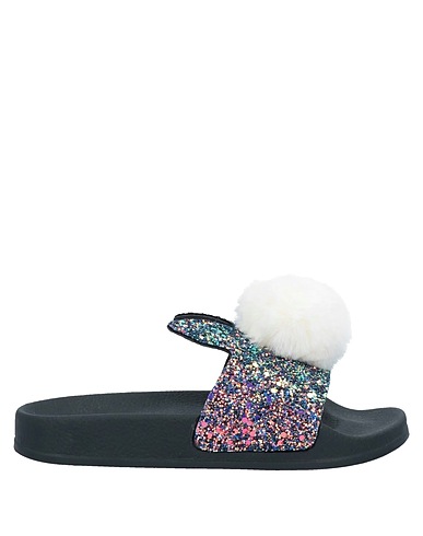 SHOPART Sandales Noir Caoutchouc