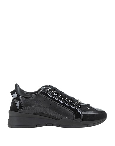 DSQUARED2 Sneakers Black Soft Leather, Textile fibres
