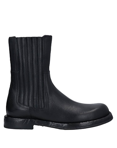 DOLCE&GABBANA Ankle boot Black 74% Horse leather, 14% Polyester, 5% Cotton, 5% Elastane, 2% Viscose