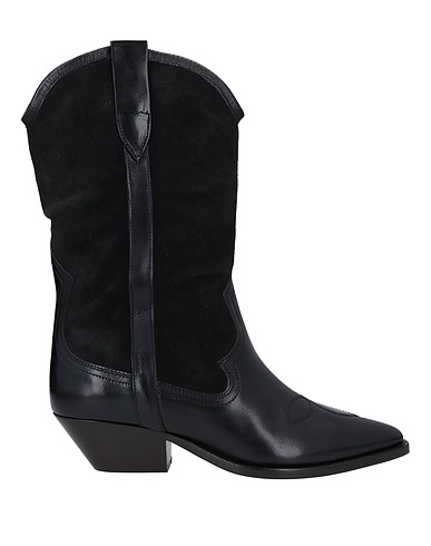 ISABEL MARANT 미들 부츠 블랙 100% 송아지 가죽, 보바인 가죽