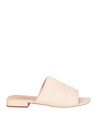 FURLA サンダル FURLA BLOCK MULES 
 アイボリー 革（なめし加工） 100%