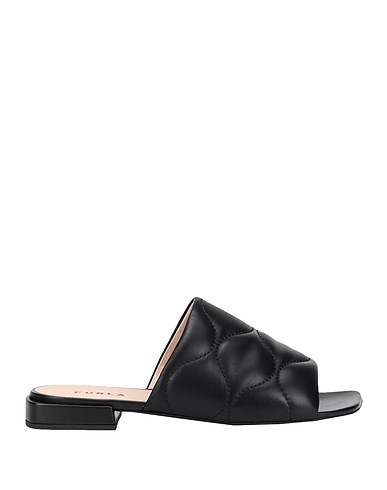 FURLA サンダル FURLA BLOCK MULES 
 ブラック 革（なめし加工） 100%