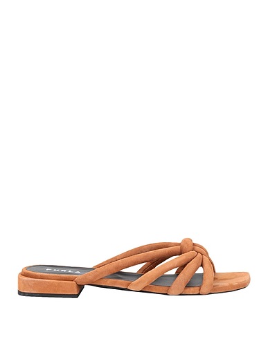 FURLA Sandals FURLA ESSENTIAL SANDAL 
 Camel 100% Leather