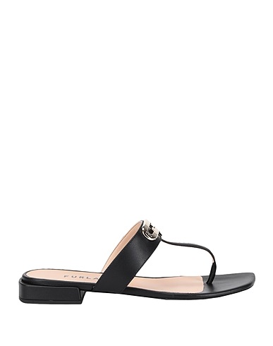 FURLA Flip flops FURLA CHAIN THONG SANDAL
 Black 100% Leather