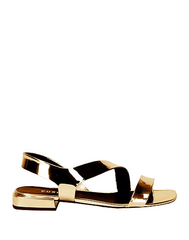 FURLA Sandals FURLA BLOCK SANDAL 
 Gold 100% Polyurethane