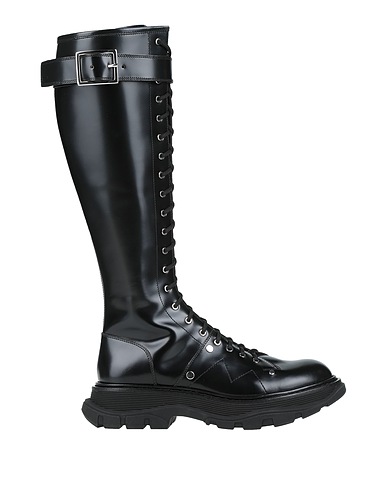 MCQUEEN Boots Black Leather