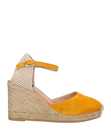 GAIMO Espadrillas Giallo ocra Pelle, Fibre tessili