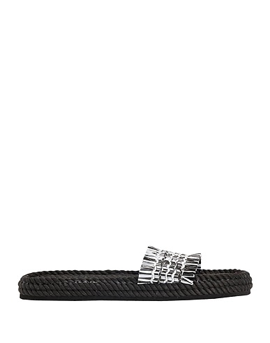 8 by YOOX Sandalen WOVEN STRAW ROPE-SOLE SANDAL
 Schwarz Synthetischer Bast