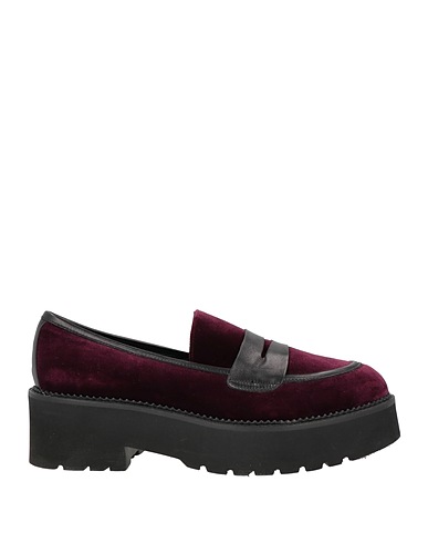 ROBERTO FESTA Loafers Plum Textile fibers, Leather