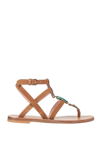 ALBERTA FERRETTI Flip flops Beige Leather