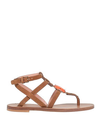 ALBERTA FERRETTI Flip flops Brown Leather