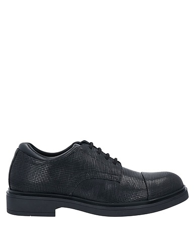GIOVANNI CONTI Laced shoes Black Leather