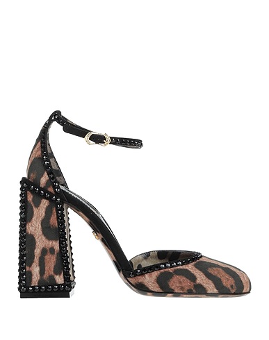 DOLCE&GABBANA Court Brown 55% Goat skin, 44% Cotton, 1% Elastane