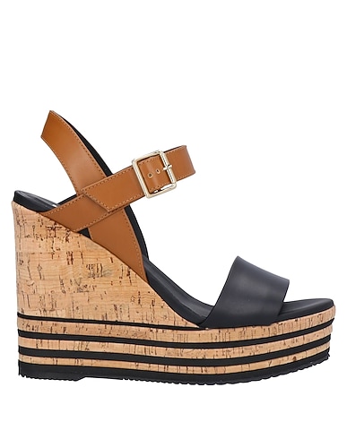 HOGAN Sandals Black Soft Leather