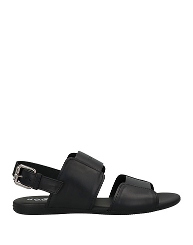 HOGAN Sandals Black Soft Leather