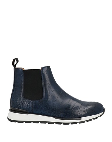 ANGELO PALLOTTA Ankle boot Navy blue Soft Leather