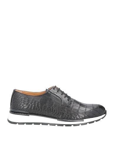 ANGELO PALLOTTA Laced shoes Black Leather