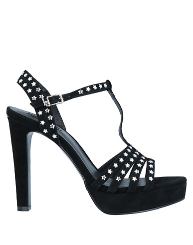 LIU •JO Sandals Black Leather