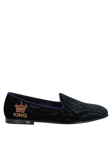 DOLCE&GABBANA Loafers Black Textile fibres