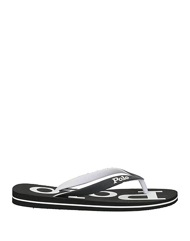 POLO RALPH LAUREN ソング・サンダル BOLT LOGO FLIP-FLOP
 ブラック ゴム