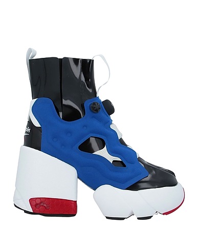 MAISON MARGIELA x REEBOK Ankle boot Bright blue Leather, Textile fibers