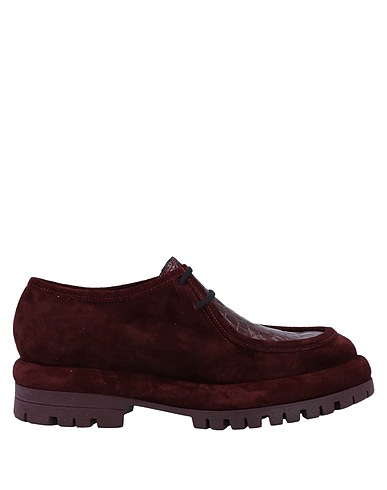 PAOLA FERRI Laced shoes Burgundy Soft Leather