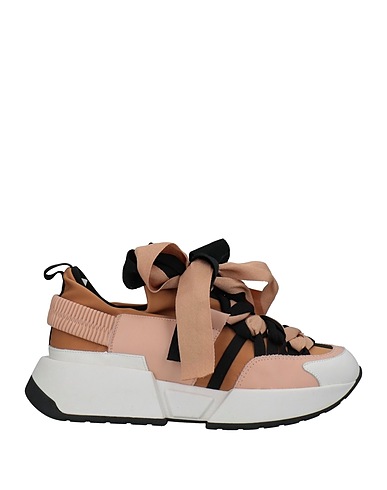 LORETTA PETTINARI Sneakers Beige Soft Leather, Textile fibres