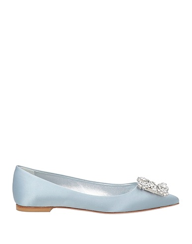 ROGER VIVIER Ballet flats Sky blue Textile fibres