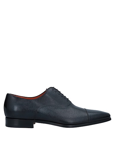 SANTONI Stringate Blu notte Pelle
